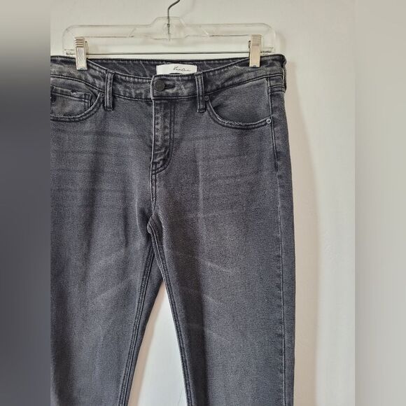 Kancan Ilia High Rise 90s Straight Leg Jeans Black Denim Grunge Skater Punk 27 - Picture 6 of 10